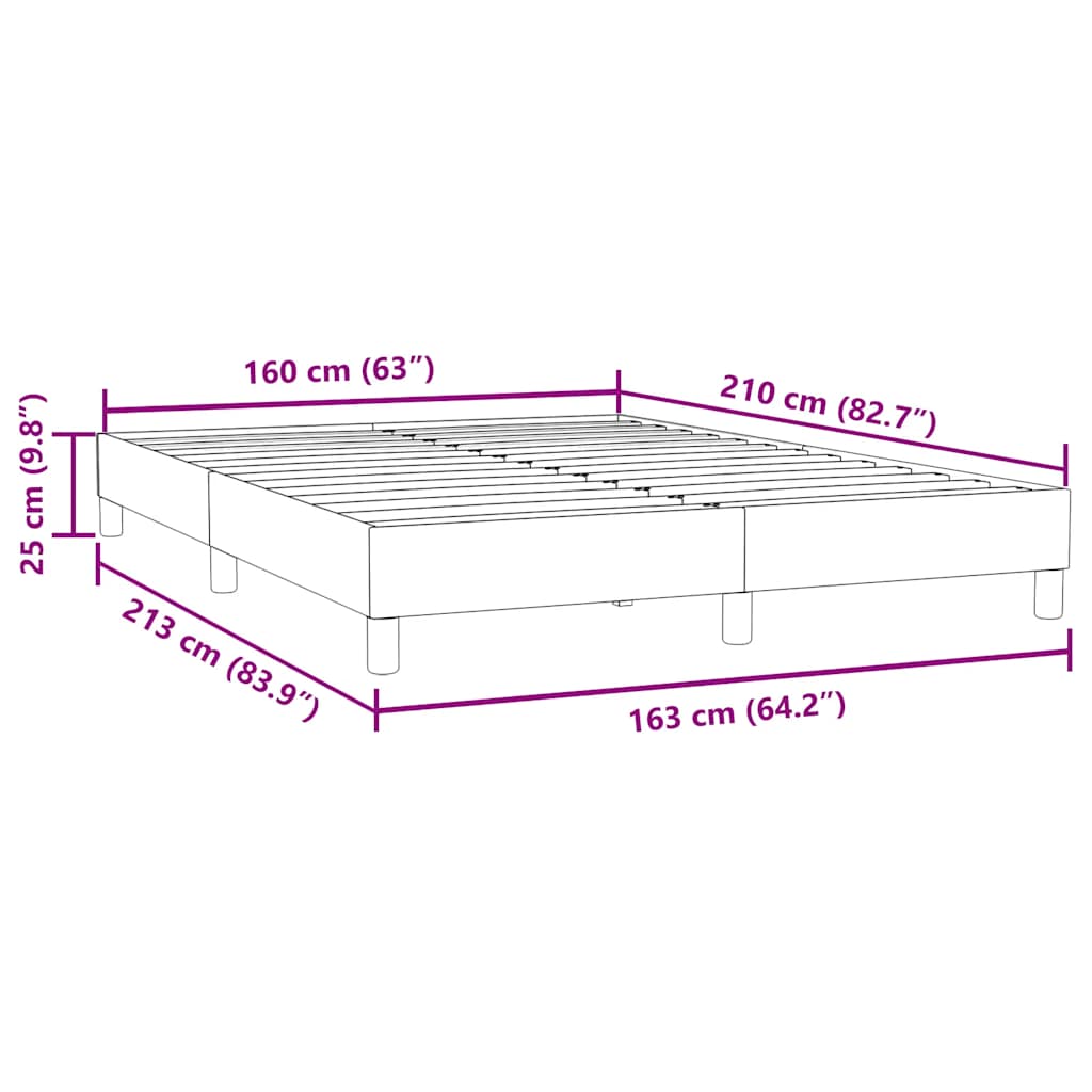 Ramsäng Utan Madrass Mörkgrön 160X210 Cm Sammet